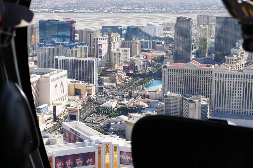 View from helicopter for unique Vegas experience